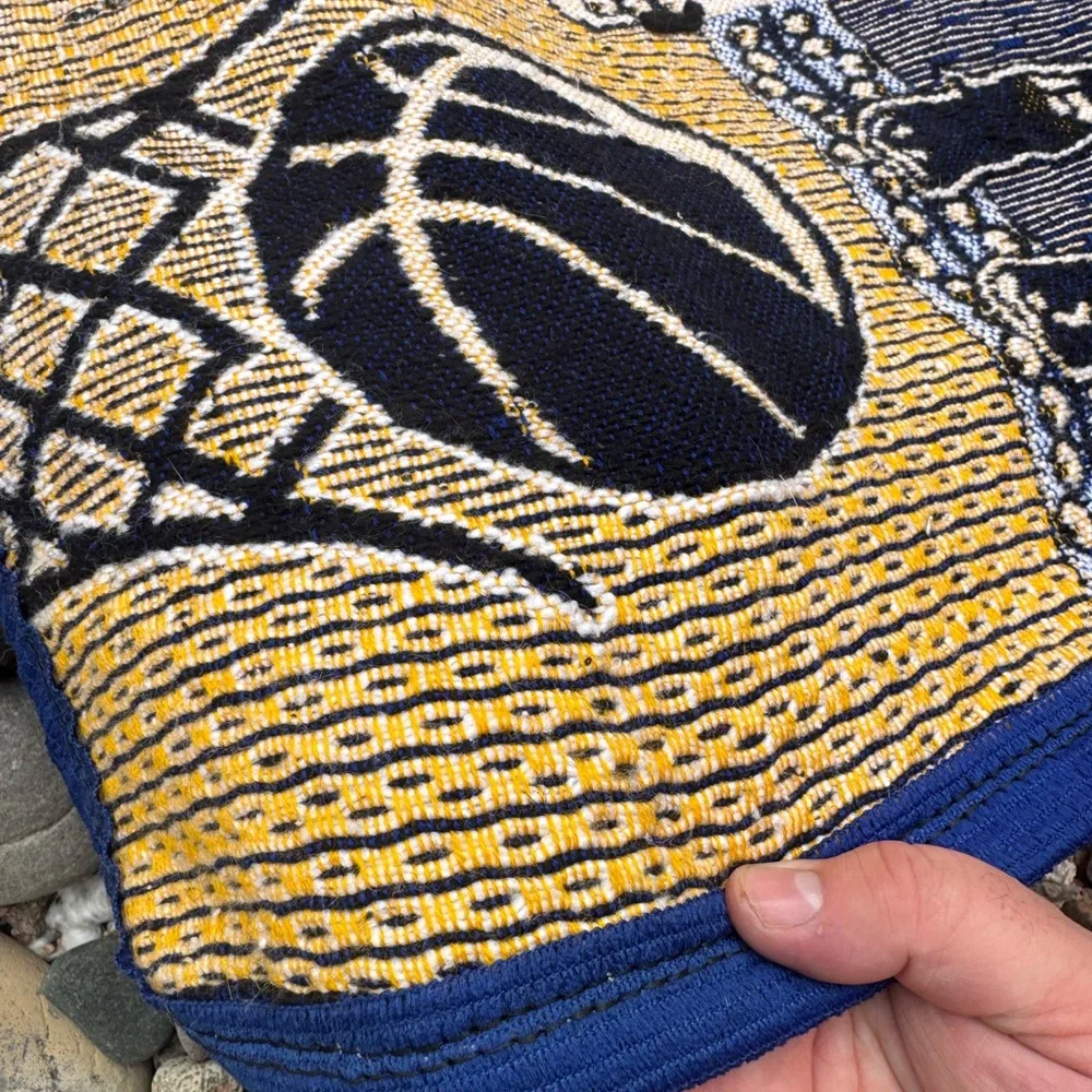 RARE NBA Golden State Warriors Champions Heavy Blanket 90x73 Blue&Yellow  #A109